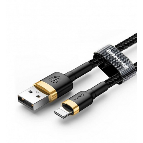Кабель Baseus Cafule Cable USB Lightning 1м, Gold+Black (CALKLF-BV1) 274990 фото