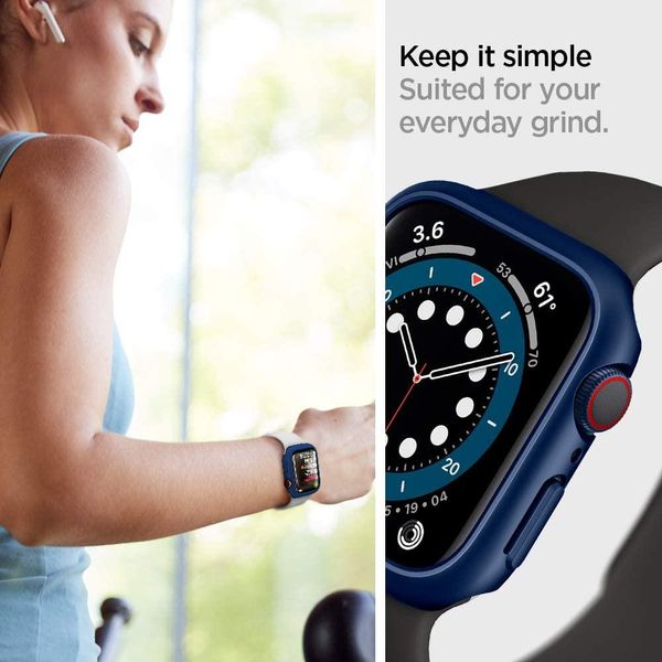 Чохол Spigen для Apple Watch SE/6/5/4 (44 mm) — Thin Fit, Metallic Blue (ACS02223) ACS02223 фото