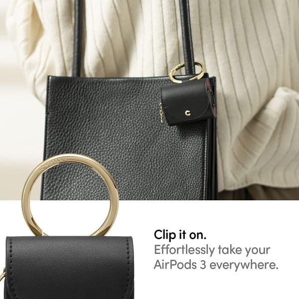 Чохол Spigen для навушників Apple AirPods 3 — Mini Bag Classic Leather, Black (ASD02158) ASD02158 фото