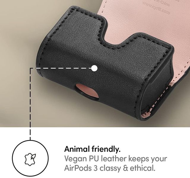Чехол Spigen для наушников Apple AirPods 3 - Mini Bag Classic Leather, Black (ASD02158) ASD02158 фото