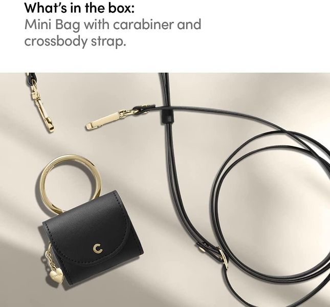 Чохол Spigen для навушників Apple AirPods 3 — Mini Bag Classic Leather, Black (ASD02158) ASD02158 фото