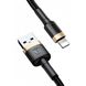 Кабель Baseus Cafule Cable USB Lightning 1м, Gold+Black (CALKLF-BV1) 274990 фото 3
