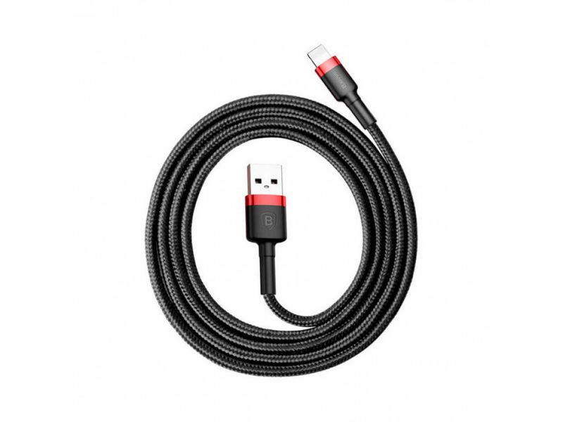 Кабель USB Baseus Kevlar to Lightning 0.5м, Red+Black (CALKLF-A19) CALKLF-A19 фото