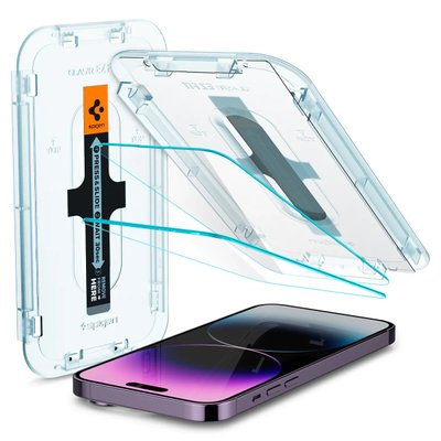 Защитное стекло Spigen для iPhone 14 Pro Max - EZ FIT GLAS.tR (2 шт), Clear (AGL05202) AGL05202 фото