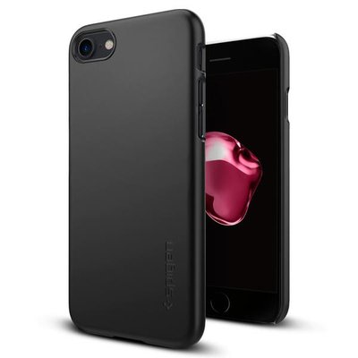 Чохол Spigen для iPhone SE 2020/8/7 Thin Fit, Mat Black (042CS20427) 042CS20427 фото