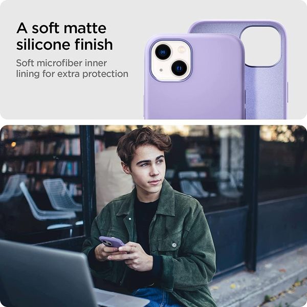 Чехол Spigen для iPhone 13 mini - Silicone Fit, Iris Purple (ACS03342) ACS03342 фото