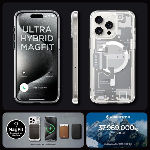 Чохол Spigen для iPhone 15 Pro Max - Ultra Hybrid Zero One White MagFit (ACS07034) ACS07034 фото
