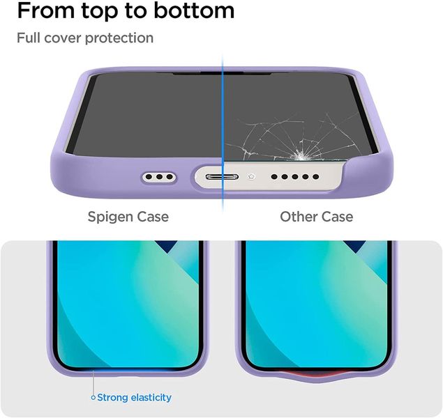 Чехол Spigen для iPhone 13 mini - Silicone Fit, Iris Purple (ACS03342) ACS03342 фото