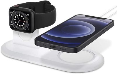 Підставка Spigen Mag Fit Duo для зарядного пристрою MagSafe/ Apple Watch/Airpods (AMP02797) AMP02797 фото