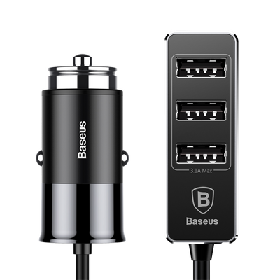 АЗУ Baseus Enjoy Together Four Interfaces Output Patulous Car Charger 5.5A, Black (CCTON-01) 267558 фото