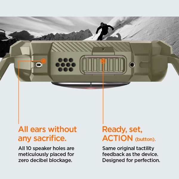 Чохол та ремінець Spigen для Apple Watch Ultra (49 mm) - Rugged Armor Pro 2 in 1, Vintage Khaki (ACS05915) ACS05915 фото