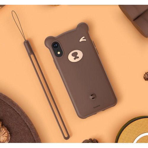 Чехол Baseus для iPhone XR Bear Silicone Case, Brown (WIAPIPH61-BE08) WIAPIPH61-BE08 фото