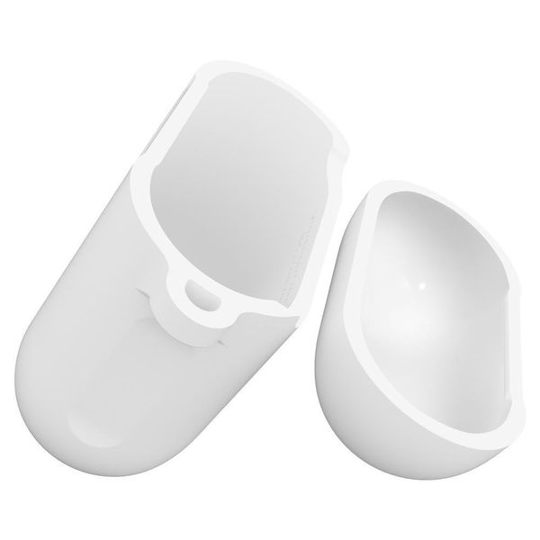 Чехол силіконовий Spigen для навушників AirPods 2/1, White (66CS24809) 066CS24809 фото
