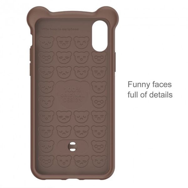 Чохол Baseus для iPhone XR Bear Silicone Case, Brown (WIAPIPH61-BE08) WIAPIPH61-BE08 фото