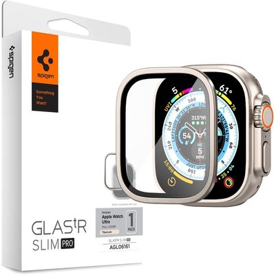 Защитное стекло Spigen для Apple Watch Ultra (49mm) - Glas.tR Slim Pro (1шт), Titanium (AGL06161) AGL06161 фото