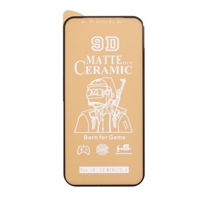 Защитное гибкое матовое стекло Ceramic Matte 3D Full Glue для iPhone 12 Mini 1541878748 фото