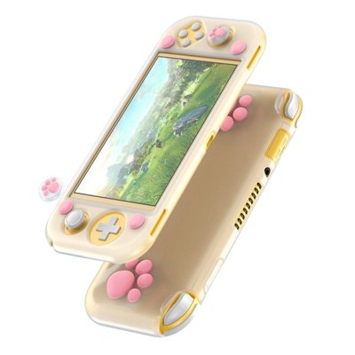 Чехол Baseus для игровой консоли Nintendo Switch Lite - GS06L Silicone(with 2 key caps) White+Pink (WISWLT-24) WISWLT-24 фото