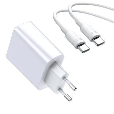 Сеть ЗУ Baseus Speed PPS Quick charger C+U 30W (With 1M USB-C Cable), White (TZCAFS-A02) 293915 фото