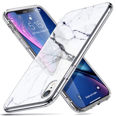Чехол ESR для iPhone XR Mimic Marble Tempered Glass, White Sierra (4894240066942) 66942 фото