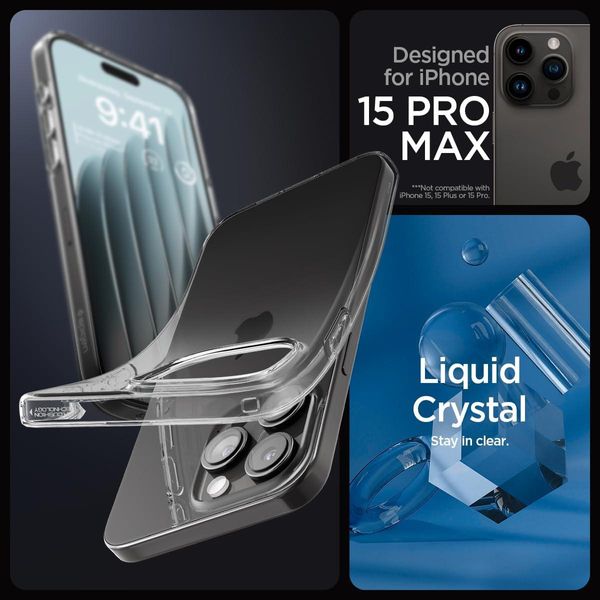 Чохол Spigen для iPhone 15 Pro Max - Liquid Crystal, Crystal Clear (ACS06557) ACS06557 фото