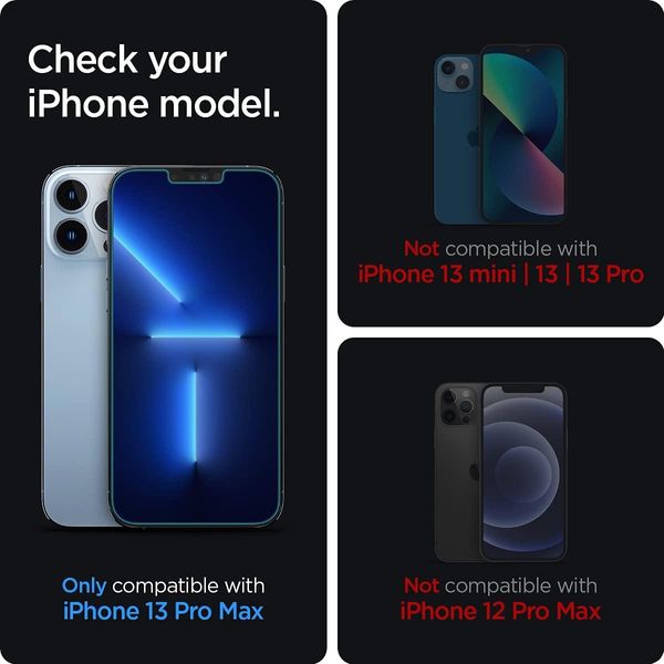 Захисне скло Spigen для iPhone 13 Pro Max — Glas.tR AlignMaster (2 шт.), Black (AGL03377) AGL03377 фото