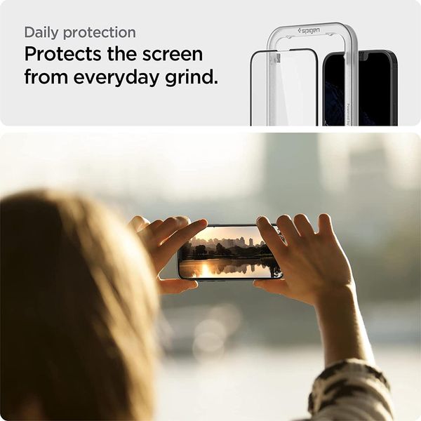 Захисне скло Spigen для iPhone 13 Pro Max — Glas.tR AlignMaster (2 шт.), Black (AGL03377) AGL03377 фото