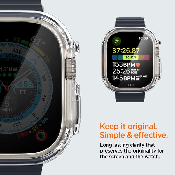 Чохол Spigen для Apple Watch Ultra (49 mm) - Ultra Hybrid, Crystal Clear (ACS05459) ACS05459 фото