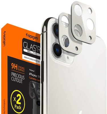 Захисне скло на камеру Spigen для iPhone 11 Pro Max / 11 Pro Full Cover (2 шт.), Silver (AGL00502) AGL00502 фото