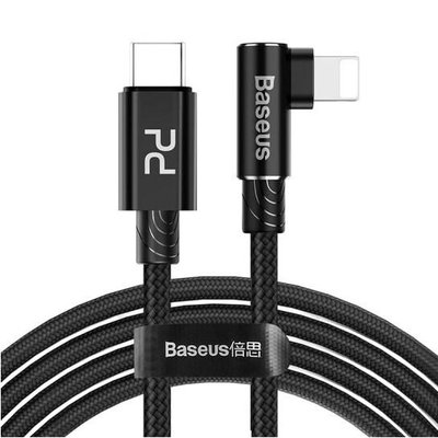 Кабель USB Baseus MVP Elbow Type-C to iP PD 18W 1m, Black (CATLMVP-A01) 297807 фото