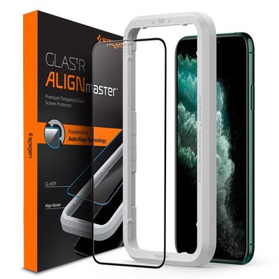 Защитное стекло Spigen для iPhone 11 / XR Glas.tR AlignMaster (1шт) Black (AGL00106) AGL00106 фото