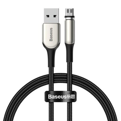 Кабель USB Baseus Zinc magnetic USB Micro USB 2A 1m, Black (CAMXC-H01) 218086 фото