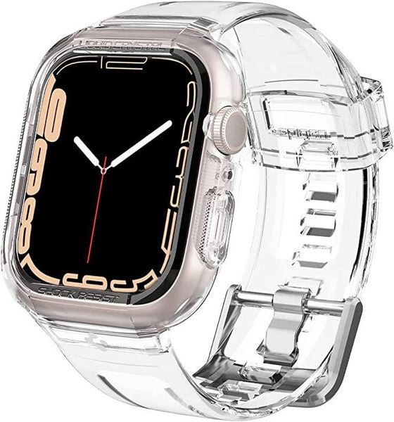 Чехол и ремешок Spigen для Apple Watch 8/SE2/7/SE/6/5/4 (45mm/44mm) Liquid Crystal Pro, Crystal (ACS02006) ACS02006 фото