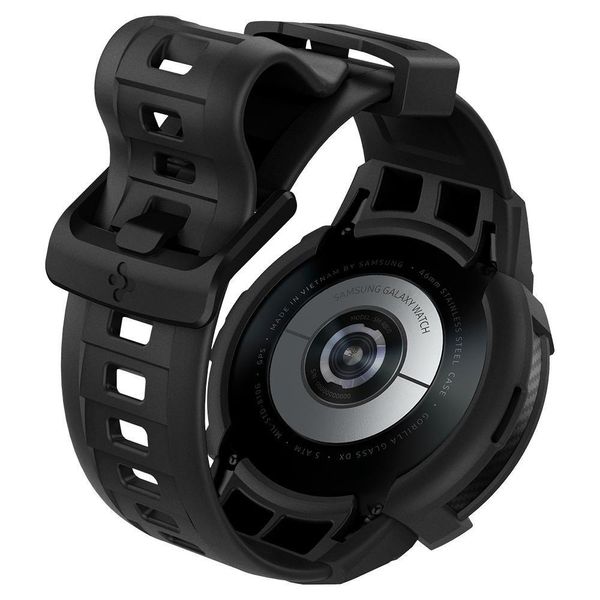 Чохол і ремінець Spigen для Galaxy Watch 4 (46 mm) Rugged Armor Pro 2 in 1, Charcoal Gray (ACS03652) ACS03652 фото