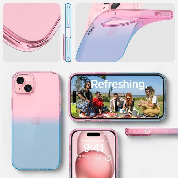 Чохол Spigen для iPhone 15 - Liquid Crystal, Gradation Pink (ACS06787) ACS06787 фото
