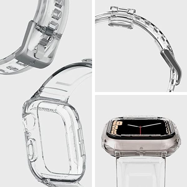 Чохол та ремінець Spigen для Apple Watch 8/SE2/7/SE/6/5/4 (45mm/44mm) Liquid Crystal Pro, Crystal (ACS02006) ACS02006 фото