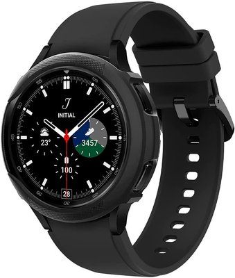 Чохол Spigen для Galaxy Watch 4 (42 mm) — Liquid Air, Black (ACS03141) ACS03141 фото
