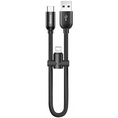 Кабель Baseus USB U-shaped Type-C to iP 0.23m, Black (CALUTC-01) 277632 фото