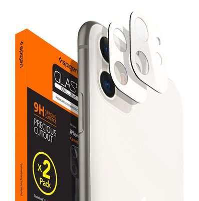 Защитное стекло на камеру Spigen Full Cover Camera Lens на iPhone 11 (2шт), White (AGL00507) AGL00507 фото
