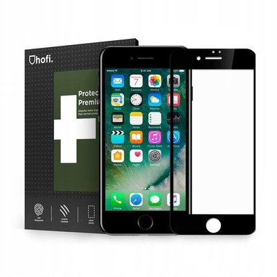 Захисне скло, гібридне HOFi PRO +(FLEX HYBRID) для iPhone 8/7, Black HYBRID-7B фото