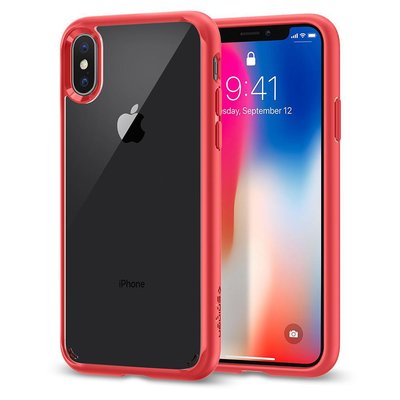 Чохол Spigen для iPhone X Ultra Hybrid, Red (057CS22130) 057CS22130 фото