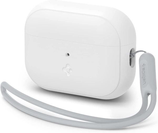 Чохол Spigen для Apple AirPods Pro 2 - Silicone Fit, White/Gray (ACS05811) ACS05811 фото