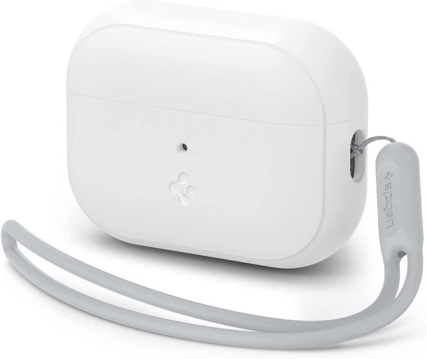 Чехол Spigen для Apple AirPods Pro 2 - Silicone Fit, White/Gray (ACS05811) ACS05811 фото