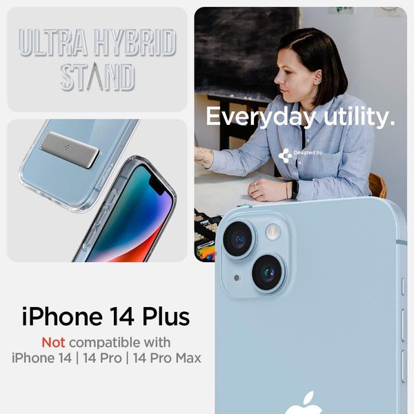Чехол Spigen для iPhone 14 Plus / 15 Plus - Ultra Hybrid S, Crystal Clear (ACS04905) ACS04905 фото
