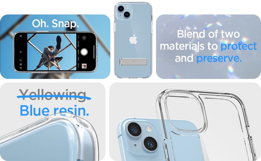 Чехол Spigen для iPhone 14 Plus / 15 Plus - Ultra Hybrid S, Crystal Clear (ACS04905) ACS04905 фото