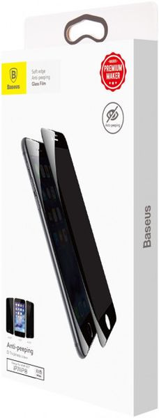 Захисне скло Baseus для iPhone SE 2020/8/7 (Антишпіон), White (SGAPIPH8N-TG02) 265943 фото