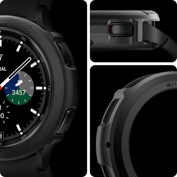 Чехол Spigen для Galaxy Watch 4 (46mm) - Liquid Air , Black (ACS03140) ACS03140 фото