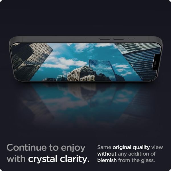 Захисне скло Spigen для iPhone 12 Pro Max EZ FIT GLAS.tR Screen Protector (2 шт), Clear (AGL01791) AGL01791 фото