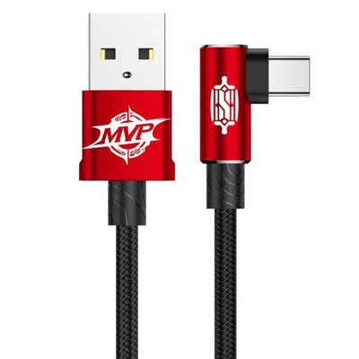Кабель USB Baseus Type-C MVP Elbow 2м, Red (CATMVP-B09) 268159 фото