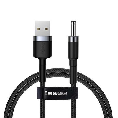 Кабель USB Baseus Cafule to DC 3.5mm 2A 1m, Gray+Black (CADKLF-G1) 297517 фото