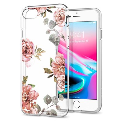 Чехол Spigen для iPhone SE 2022/ 2020/ 8/ 7 Liquid Crystal Aquarelle, Rose (054CS22619) 054CS22619 фото